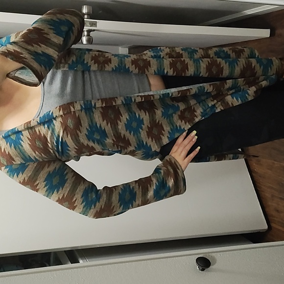 Sweaters - Cardigan Duster with side slits